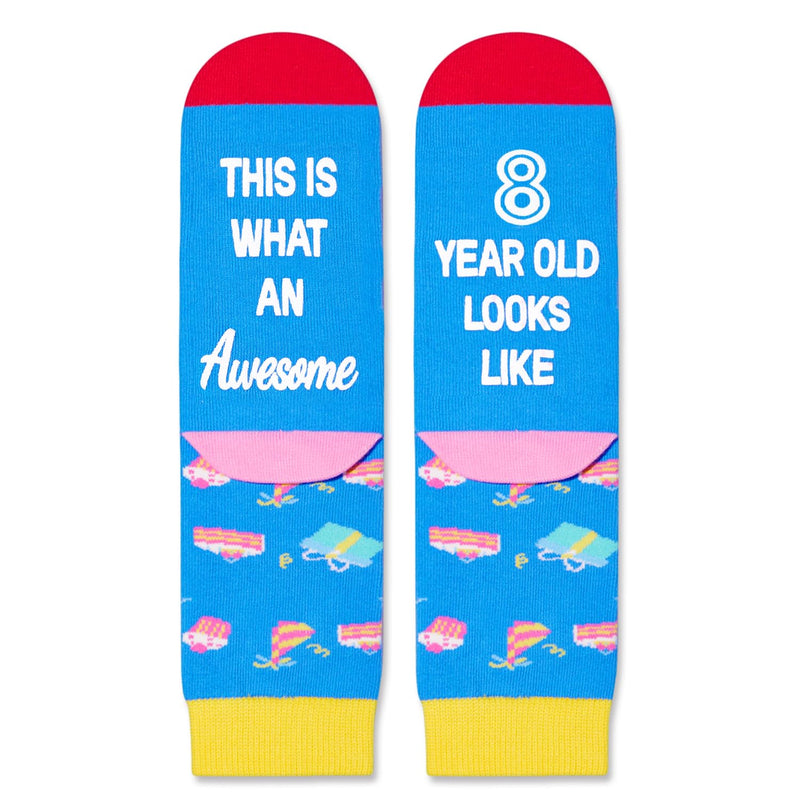 8 Eight Year Old Boy Girl Gift, Birthday Presents for 8 Year Olds, Boy Girl Age 8 Gift Ideas, 8 Year Old Socks