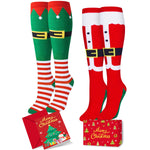 Christmas Gifts Stocking Socks for Teen Girls - Christmas Knee High Elf Socks Secret Santa Xmas Stocking Stuffers for Women