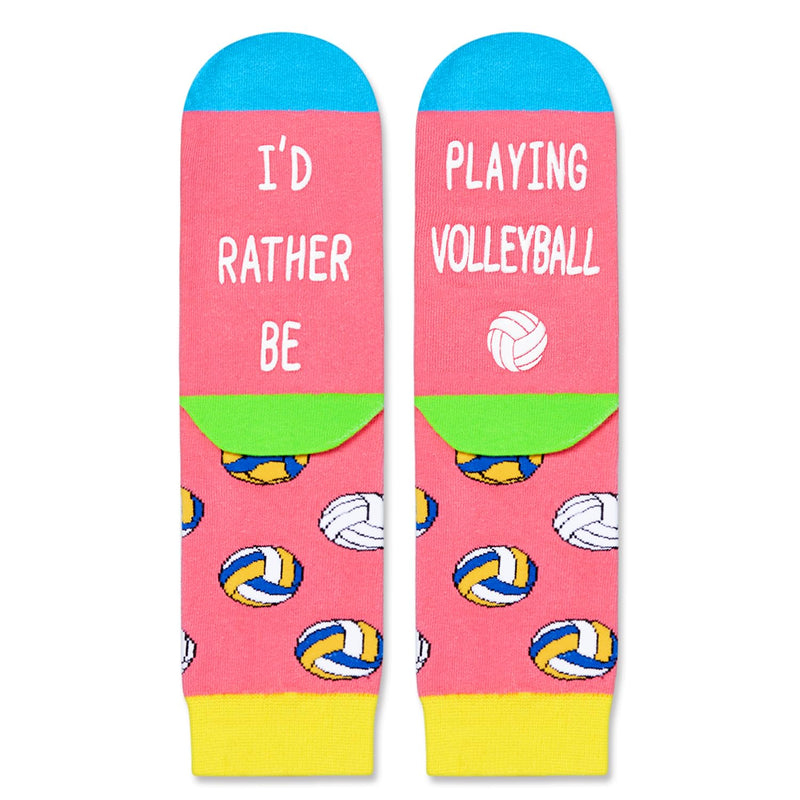 Volleyball Gifts For Girls Team - Gifts For Volleyball Lovers Players Girls, Pink Volleyball Socks Girls, Volleyball Stocking Stuffers