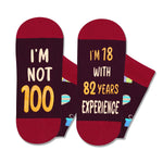 100th Years Old Birthday Gifts for Men - Socks for 100 Year Olds, Gift Ideas for 100 Year Old Man Woman, 100th Birthday Socks