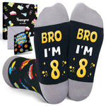 8th Birthday Gifts Ideas for Boys - Socks for Kids Age 8, Gifts for Eight Year Olds, Presents for 8 Year Old Boys, Happy Birthday Gift Box with Greeting Card