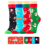 Christmas Gifts Stocking Socks For Girls Boys - Secret Santa Socks For Kids, Xmas Stocking 4 Pack