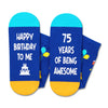 75th Birthday Gifts Ideas Socks - Best 75 Birthday Gifts for Men Women, 75 Year Old Older Men Gift Ideas, Birthday Socks for Elderly