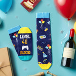 40th Years Old Birthday Gifts for Men - Socks for 40 Year Olds, Gift Ideas for 40 Year Old Middle Aged Man Woman, 40th Birthday Socks