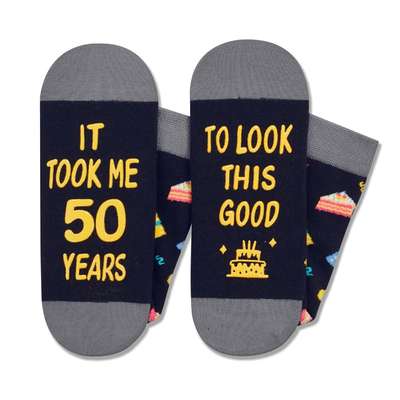 50th Birthday Gifts Ideas - Socks for 50 Year Olds, 50th Birthday Gifts for Him Her, Best Gifts for 50 Year Old Man Woman In Black