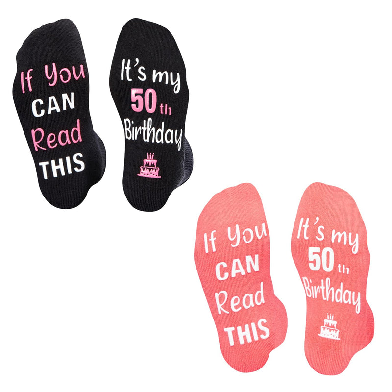 HAPPYPOP 50th Birthday Gifts Socks Ideas - Funny Gifts for Guys in Their 50s, 50 Year Old Gifts for Men Women, 50th Birthday Socks Pack