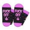 Funny Fuck Off Socks - Funky Cotton Novelty Casual Crew Socks For Women Men Dress Tube Stocking Christmas Gifts