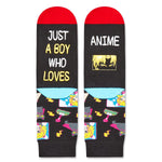 HAPPYPOP Anime Gifts for Teen Boys - Anime Lover Gifts, Anime Socks Anime Stuff Anime Merch, Cool Kids Socks 7-9 Years