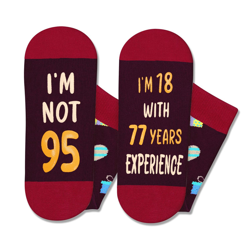 95th Years Old Birthday Gifts for Men - Socks for 95 Year Olds, Gift Ideas for 95 Year Old Man Woman, 95th Birthday Socks