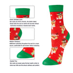 Christmas Gifts Stocking Socks for Kids - Santa Redeer Corgi Stocking Stuffers for Boys Girls 4-6 Years