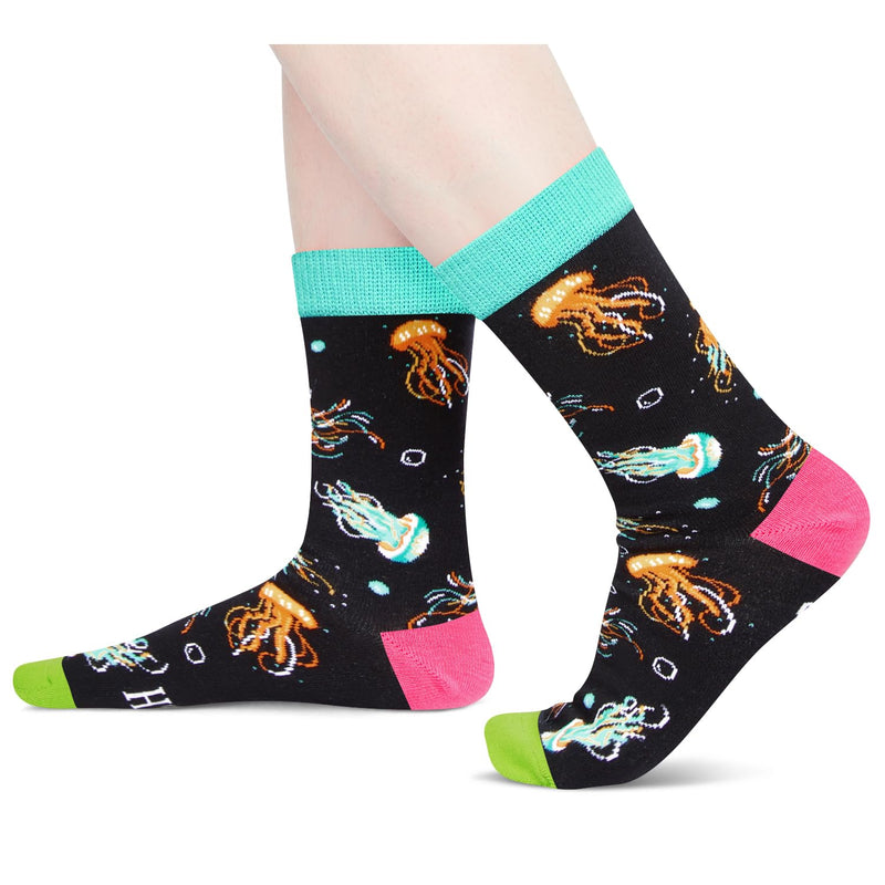 Jellyfish Gifts for Women Girls - Crazy Jellyfish Socks, Jellyfish Socks Animal Socks