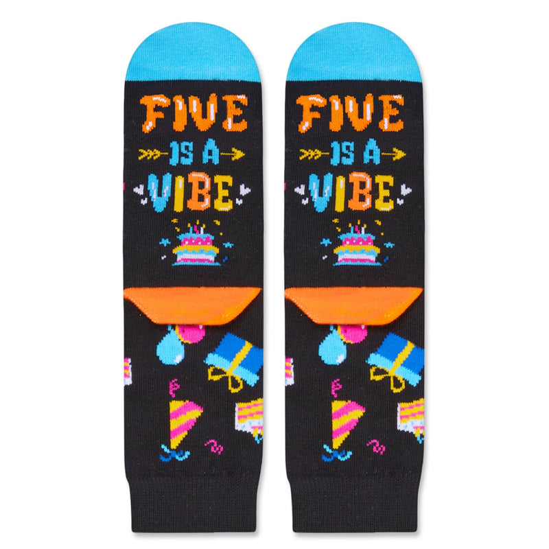 5th Birthday Gifts Socks Ideas - Gift Ideas for Girls Boys Age 5, Presents for 5 Year Olds, Five Year Old Gifts for Kids, Toddler Socks 5t