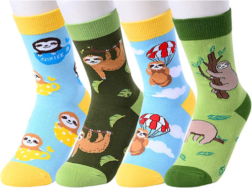 Crazy Socks for Boys - Silly Kids Sloth Socks, Funny Gifts for Little Boys Sloth Gifts 4 to 6 Years