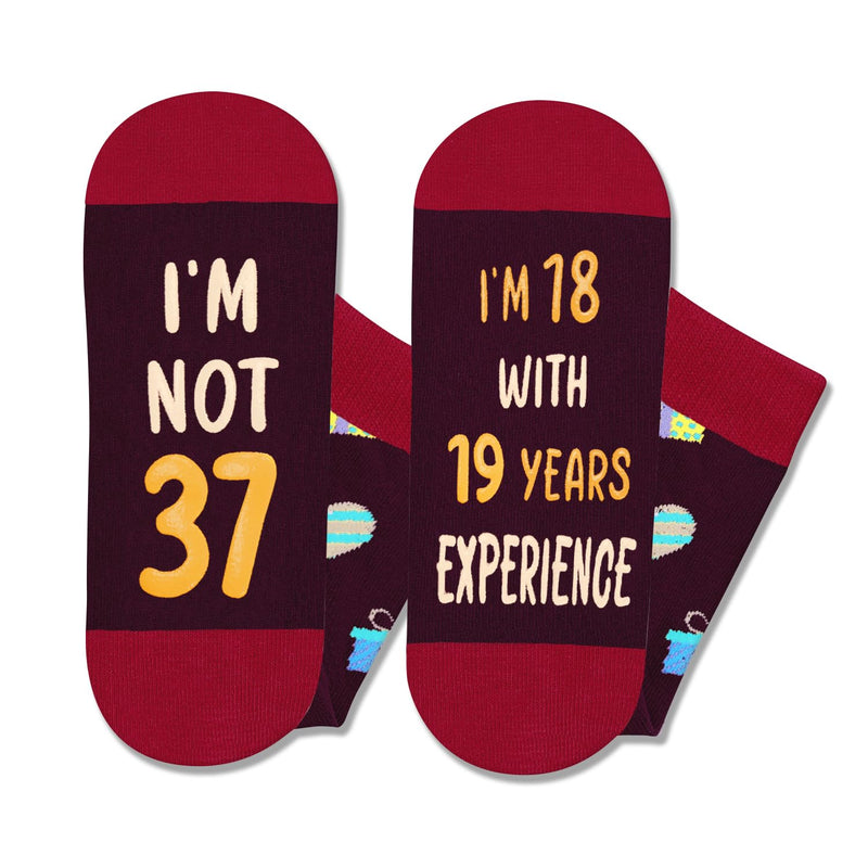 37th Years Old Birthday Gifts for Men - Socks for 37 Year Olds, Gift Ideas for 37 Year Old Man Woman, 37th Birthday Socks