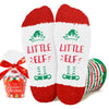 HAPPYPOP Christmas Gifts Stocking Socks for Teens - Fuzzy Little Elf Socks Secret Santa Stocking Stuffers for Women Men