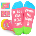 Boba Gifts for Girls Boys - Funny Crazy Gifts for Boba Lover, Cute Boba Socks Kids