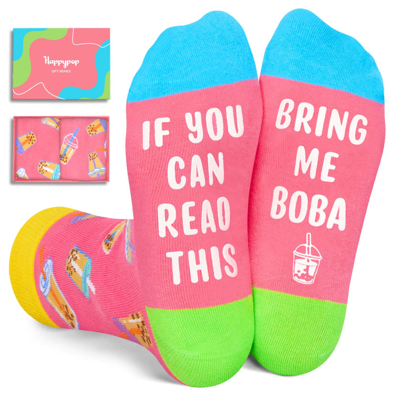 Boba Gifts for Girls Boys - Funny Crazy Gifts for Boba Lover, Cute Boba Socks Kids