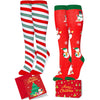 Christmas Gifts Stocking Socks for Teen Girls - Christmas Knee High Twisted Candy Cane Snowmen Socks, Stocking Stuffers for Women