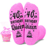 HAPPYPOP 40th Years Old Birthday Gifts for Women - Socks for 40 Year Olds, Best Gifts for 40 Year Old Middle Aged Woman, Gift Ideas for 40 Year Olds