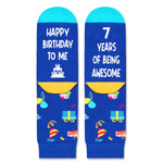 7th Birthday Gift Ideas Socks - Presents for 7 Year Old Girls Boys, Seven Year Old Gifts, Socks for Kids Age 7