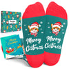 Christmas Gifts Stocking Socks for 6-9 Years Old Boys Girls - Christmas Socks Green Cat Socks for Kids