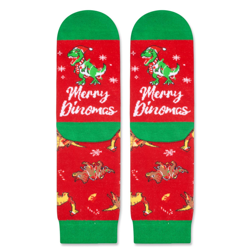 Christmas Gifts Stocking Socks for Boys Girls - Dinosaur Socks Xmas Stocking Stuffers for Toddler 2-3 Years