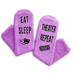 Theater Gifts For Theater Lovers Women, Drama Gifts For Actors, Broadway Musical Gifts, Theater Socks Purple