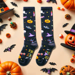 Halloween Socks Pumpkin Gifts Kids - Halloween Gifts Pumpkin Spooky Socks for Boys Girls 7-9 Years