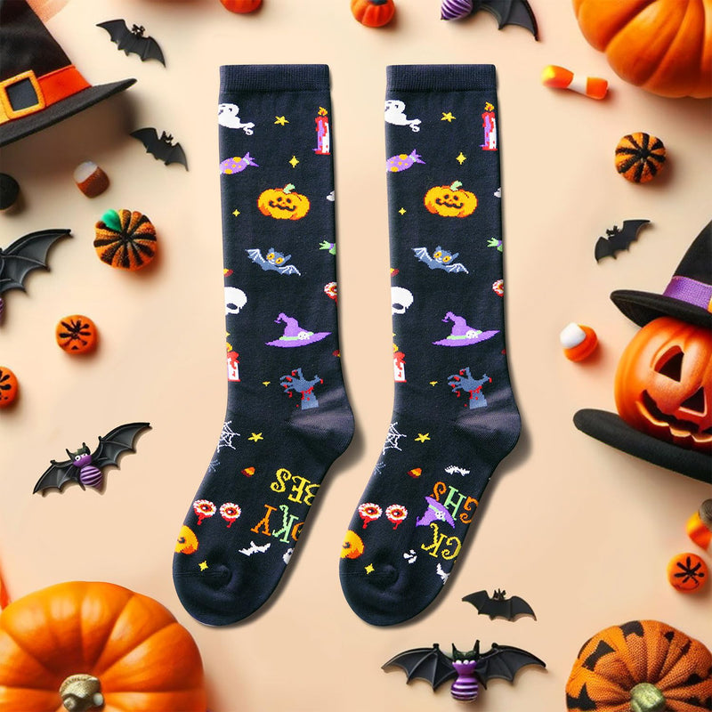 Halloween Socks Pumpkin Gifts Kids - Halloween Gifts Spooky Pumpkin Socks for Boys Girls 2-3 Years