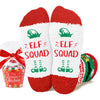 HAPPYPOP Christmas Gifts Stocking Socks for 4-6 Years Old Kids - Secret Santa Elf Socks Xmas Cupcake Socks for Boys Girls