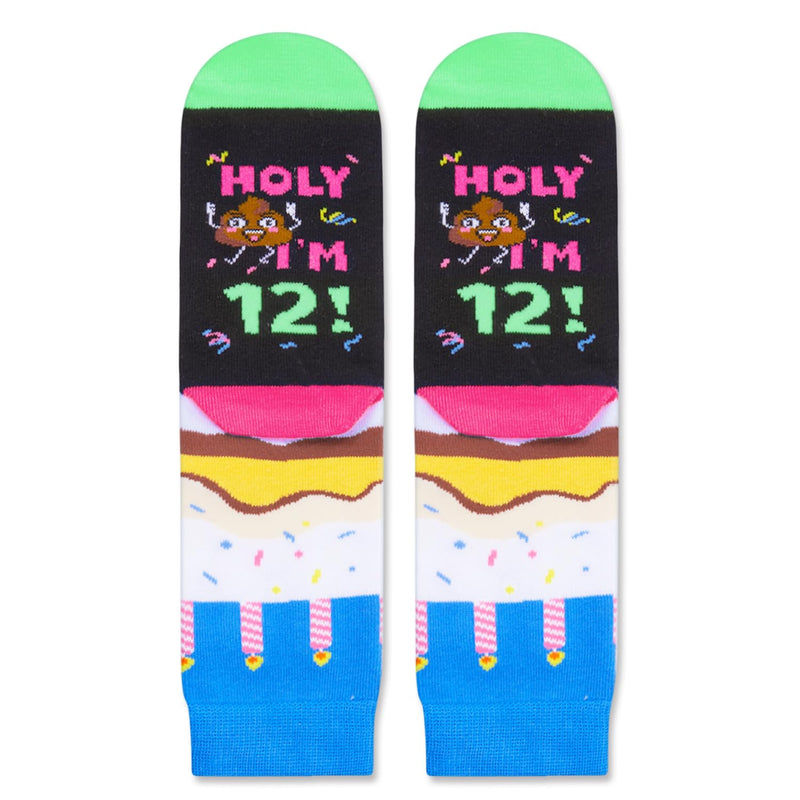 12th Birthday Gift Ideas Socks - Presents for 12 Year Old Girls Boys, Socks for Kids Age 12