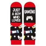 Gaming Socks Teen Boys Men - Video Game Gifts, Gamers Gift Ideas, Gaming Socks for Adult, 4-6 Years Kids