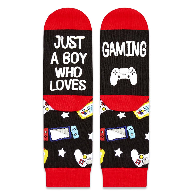 Gaming Socks Teen Boys Men - Video Game Gifts, Gamers Gift Ideas, Gaming Socks for Adult, 4-6 Years Kids