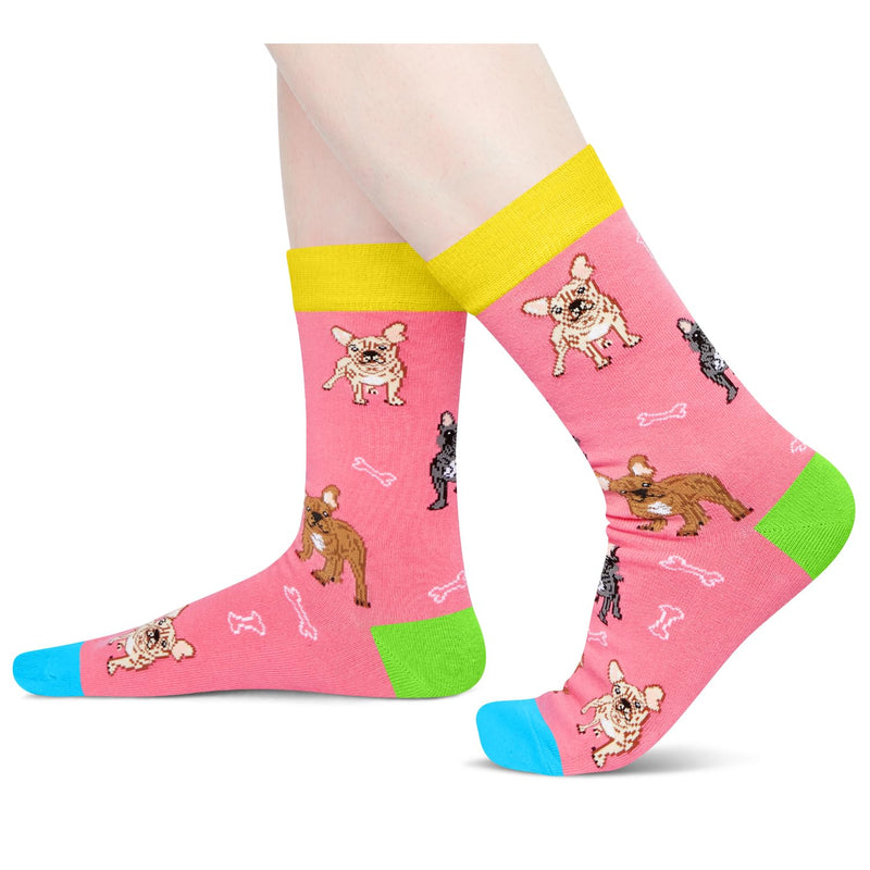 French Bulldog Gifts for Women Men - Novelty French Bulldog Socks Crazy Silly Fun Socks