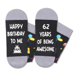 62nd Birthday Gift Ideas for Men Women - Socks for 62 Year Old Middle Aged Man Woman, Best Gifts for 62 Year Old Him Her Male Female