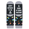 6th Birthday Gifts for Boys - Socks for Boys Girls Age 6, Presents for 6 Year Olds, 6 Year Old Boy Gift Ideas, Black