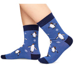 HAPPYPOP Penguin Gifts for Boys Kids - Funny Crazy Ocean Socks 7-9 Years, Penguin Socks Animal Socks