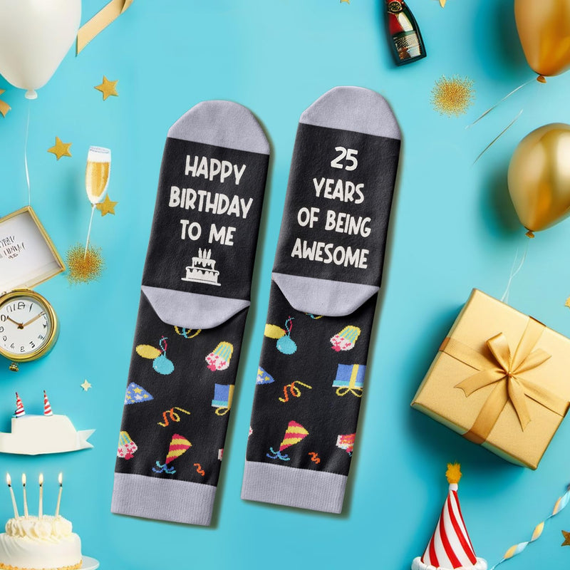 25th Birthday Gifts Socks Ideas - Gifts for 25 Year Old Women Men Best Gifts for 25 Year Old Male Female