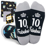 10 Year Old Birthday Gifts Ideas for Boys - Socks for Tween Boys Age 10, Ten Year Old Gifts, Presents for 10 Year Olds, Birthday Gift Box with Greeting Card