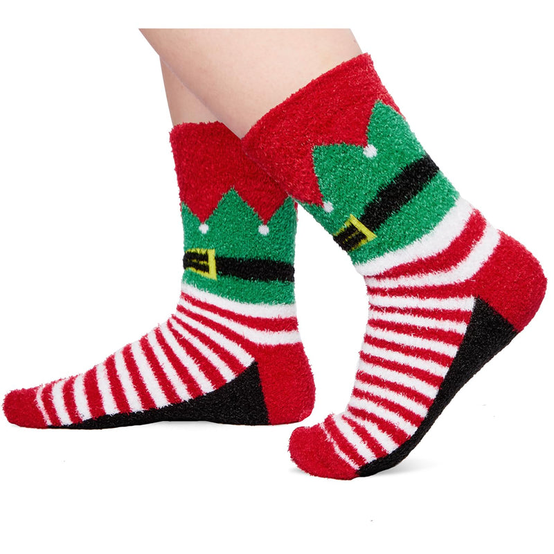 Christmas Gifts Stocking Socks for 7-9 years old Kids - Little Elf Secret Santa Socks With Greeting Card