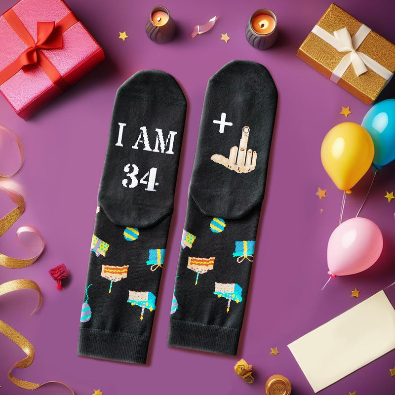 35th Years Old Birthday Gifts for Men - Socks for 35 Year Olds, 35th Birthday Socks, Gift Ideas for 35 Year Old Man Woman