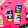 HAPPYPOP Music Gifts for Kids - Funny Piano Gifts for Adult, Cool Music Socks 10-12 Years