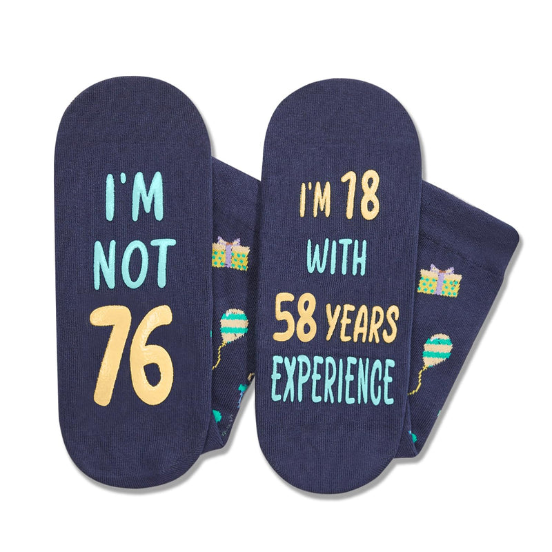 76th Birthday Gifts for Men - Socks for 76 Year Old Woman, 76 Birthday Gifts for 76 Year Old Elderly Man