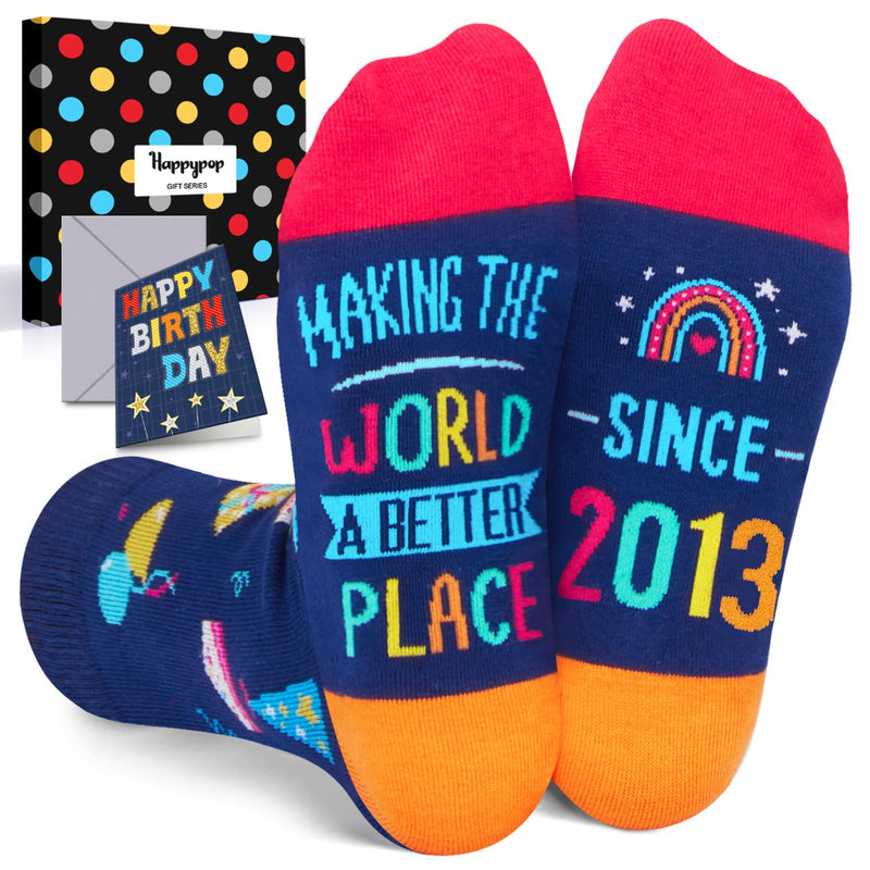 11th Birthday Gifts Ideas Socks - Socks for Kids Age 11, 2013 Birthday Gifts for Tween Girls Boys, Presents for 11 Year Olds