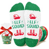 HAPPYPOP Fuzzy Christmas Socks for Women Men - Elf Socks Secret Santa Socks for Teen Boys Girls, Xmas Stocking Stuffers