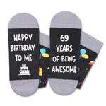 69th Birthday Gift Ideas for Men Women - Socks for 69 Year Old Middle Aged Man Woman, Best Gifts for 69 Year Old Him Her Male Female