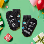 45th Years Old Birthday Gifts for Men - Socks for 45 Year Olds, Gift Ideas for 45 Year Old Man Woman, 45th Birthday Gifts