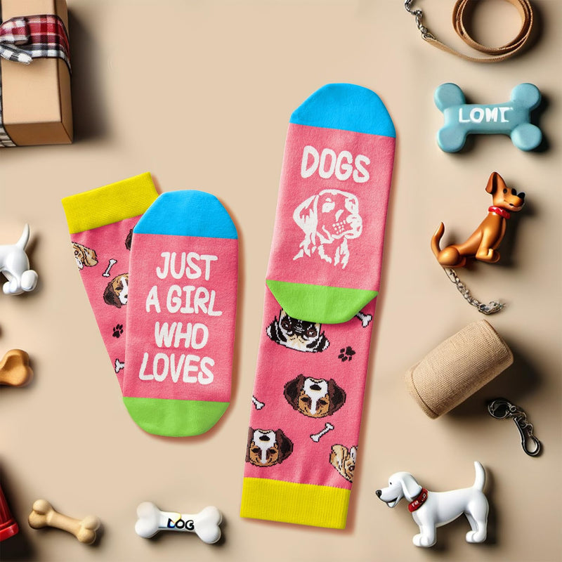 HAPPYPOP Dog Gifts for Girl - Dog Socks for Teen Girls, Dog Christmas Gifts for Girl, Funny Socks for Teen Adults