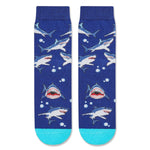 HAPPYPOP Silly Socks for Boys - Funny Shark Gifts Kids 7-9 Years, Novelty Animal Lover Gifts Shark Socks