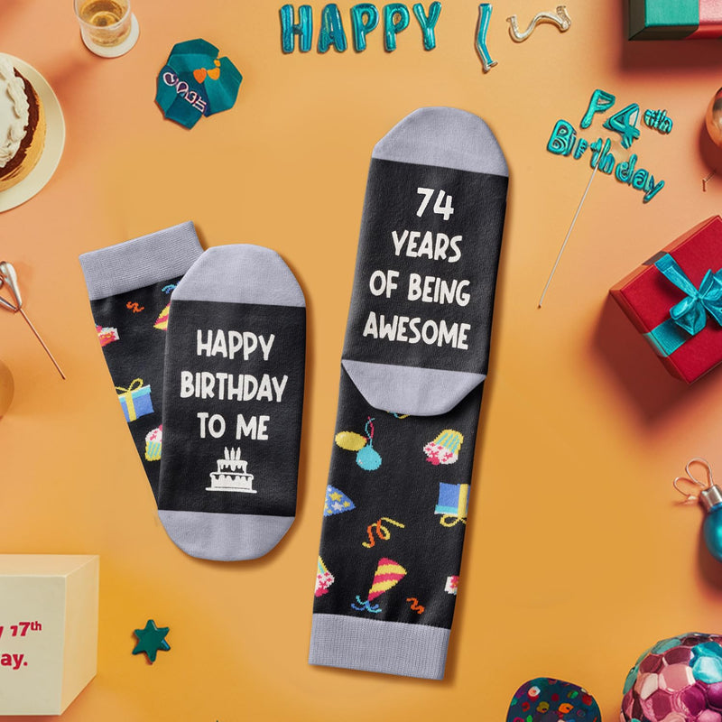 74th Birthday Gifts Ideas for Men - Socks for 74th Birthday, Best Gifts for 74 Elderly Dad, 74 Year Old Gifts